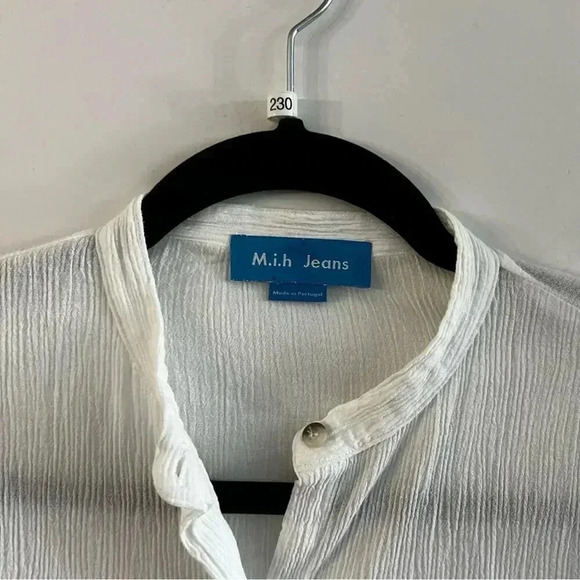 M.i.h Jeans White Button-Up Blouse – Size 6 - Picture 2 of 4